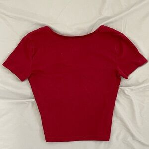 xs wild fable red crop top